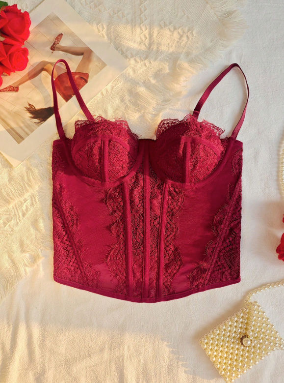 Nina top corset exterior de encaje