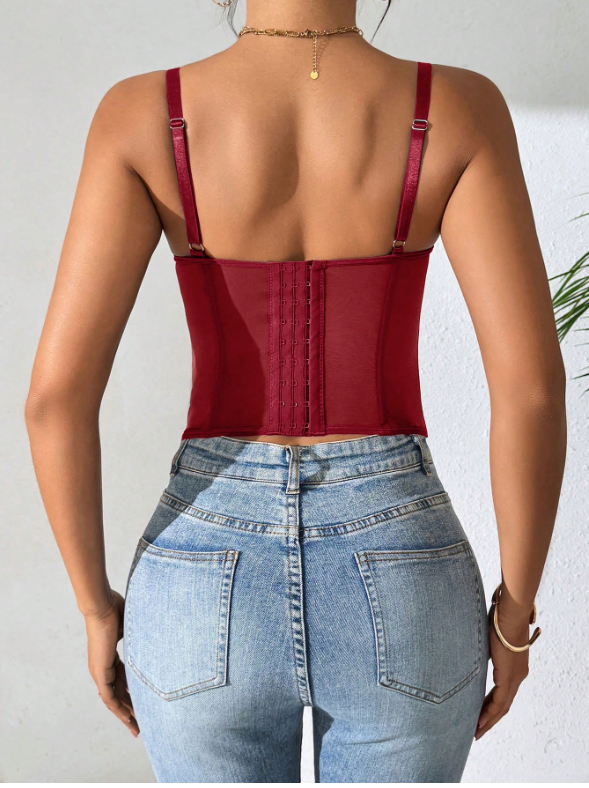 Nina top corset exterior de encaje